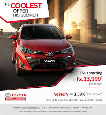 We are here to guide you in the purchasing of your brand new toyota vehicle. Drive Home Yaris With Super Convenient Toyota Financial Services India Facebook