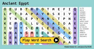 Try providing a different email address if you think our emails to you are being blocked. Ancient Egypt Word Search