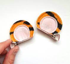 Tiger Costume Tiger Ears Hair Clips For Halloween Costumes Etsy Tiger Costume Tiger Halloween Costume Tiger Halloween
