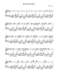 The song is the title track of their album of the same name and was released as the fourth and final single from the album in early 1983. Sweet Dreams Sheet Music For Piano Solo Musescore Com