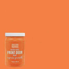 A fresh color on your front door updates your entire home's personality. Orange Peach Front Door Paint Exterior Paint The Home Depot