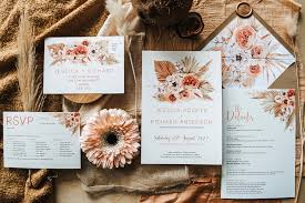 Invitation wording help · free personalized sample The Pampas Floral Dried Foliage Wedding Invitation Collection Design By Emily Wedding Invitations Stationery