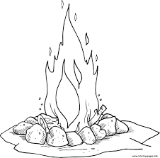 Free, printable coloring pages for adults that are not only fun but extremely relaxing. Campfire Camping Fire Coloring Pages Printable