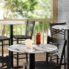 36 round clear glass top bistro table features a chrome and marble base that can be matched with a variety of chairs to fit any household. Lancaster Table Seating Excalibur 36 Round Table Top With Smooth Versilla Finish
