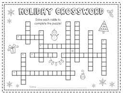 Christmas crossword for adults google search christmas uploaded by tamble on wednesday, march 3rd, 2021 in category crossword. Holiday Crossword Puzzle And Task Cards By Markers And Minions Tpt