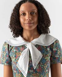 Batsheva x Laura Ashley Tye Dress in Moylegrove