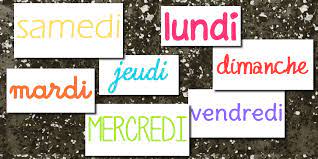 Toutes les 5 minutes de 7h00 à 1h00. La Maternelle De Laurene Les Jours De La Semaine