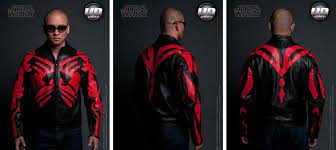 Ud Replicas Star Wars Darth Maul Themed Leather Cafe Racer Jacket Red And Black Leather Side Fron Leather Motorcycle Jacket Cafe Racer Jacket Street Jacket
