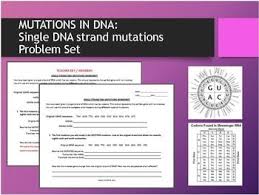 Mutations In Dna Single Strand Dna Mutations Problem Set Digital Printable Problem Set Mutation Easy Lessons