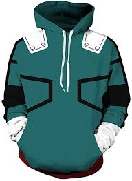 Deku Hoodie There S Also A Bakugou One As A Color Option Too My Hero Academia Merchandise Sweatshirts Hoodies