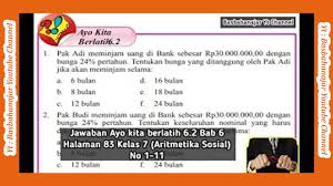 Tabungan novia irianti di bank sebesar rp1.000.000.00 dan bank memberikan bunga 10%/tahun. Jawaban Ayo Kita Berlatih 6 2 Bab 6 Halaman 83 Kelas 7 Aritmetika Sosial No 1 11 Youtube