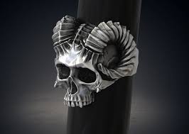 Ring Skull Horned Demon Stl Obj 3d Model For 3d Printing 3d Model Obj Stl 4 Skull Art Model 3d Printing
