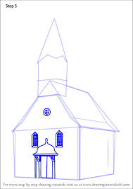 Draw 2 small vertical lines. Learn How To Draw A Church Building Christianity Step By Step Drawing Tutorials