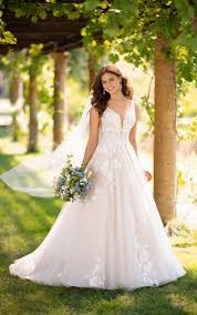 Full A Line Wedding Dress With Floral Details Essense Of Australia Wedding Dresses Essence Of Australia Wedding Dress Perfect Wedding Dress