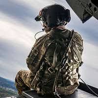 U.S. Army Sgt. Kevin Pagan, a flight engineer with