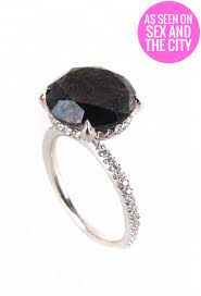 Patricia Field Satc Collection Black Diamond Ring Engagement Black Diamond Engagement Black Diamond Ring Set