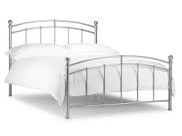 Distressed gray full bed frame with storage. Julian Bowen Chatsworth King Size Silver Metal Bed Frame King Size Bed Frame Bed Frame With Mattress Double Bed Frame