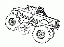 Large Monster Truck Is Jumping Coloring Page For Kids Transportation Coloring Pages Printa Monster Truck Coloring Pages Coloring Pages For Kids Coloring Pages
