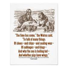 Wonderland Time Has Come Through Looking Glass Zazzle Com Walrus Book Quotes Glass Plaques