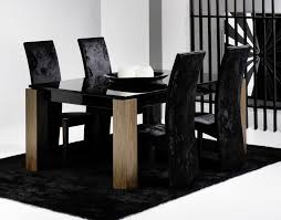 Extending glass dining table and 6 chairs. Ilumina Port Maritim MiniaturÄƒ Black Glass Dining Table And Chairs Justan Net