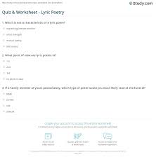 Displaying 21 questions associated with ozempic. Quiz Worksheet Lyric Poetry Study Com