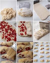 Line a baking sheet with parchment paper. Strawberry Scones Let The Baking Begin