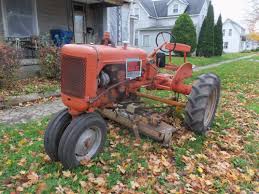 Allis Chalmers Model B With A Woods L59 Mower Corner Of Mulberry St North Perry St In Attica Old Farm Equipment Tractors Allis Chalmers Tractors