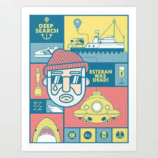 The Life Aquatic With Steve Zissou Art Print by Viet Huynh | Society6