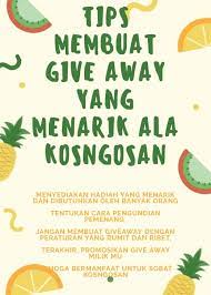Giveaway ini khusus hanya untuk kalian yang sudah subscribe contoh format komentar yang harus. 7 Cara Membuat Kontes Giveaway Yang Menarik Banyak Peserta Kosngosan