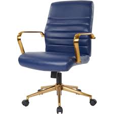 Computer and desk chair is a smart addition to any office space. Osp Home Furnishings Baldwin 5 Pointed Star Faux Leather Office Chair Navy Fl22991g U5 Best Buy