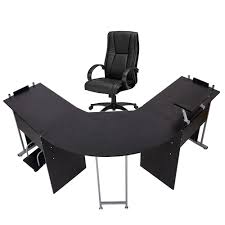Karmas Product 71 L Shaped Gaming Desk Black Walmart Com Gaming Desk Shape Games Gaming Desk Large