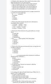 Solved A Multiple Choice Questions Please Mark The Best Chegg Com