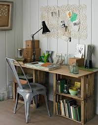 Le Meuble Informatique 80 Idees Magnifiques En Photos Archzine Fr Bureau Fait Maison Deco Maison Recup Deco Caisse En Bois