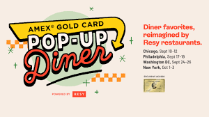 For the most current information about a financial product, you should always check and confirm accuracy with the offerin. Amex Gold Card Pop Up Diner Resy Right This Way