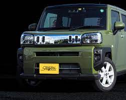 タフト ロアグリルガーニッシュ 2p 鏡面仕上げ ダイハツ daihatsu taft フロント フェイス グリル メッキ モール トリム 外装 アウター エクステリア エアロ ダイハツ タフト ナンバープレート