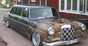 1967 Mercedes W110 Heckflossen Rat Rod Style Limo Volkswagen Car Rat Rod Merc Benz