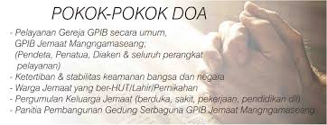 Terimakasih tuhan, didalam nama tuhan yesus kami berdoa. 2 Pokok Pokok Doa Gpib Jemaat Mangngamaseang Makassar