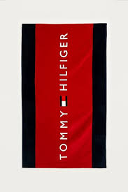 Tommy Hilfiger Red Logo Beach Towel Tommy Hilfiger Hilfiger Tommy