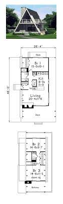 Perfect for seniors or empty nesters. Retro Style House Plan 86950 With 3 Bed 2 Bath A Frame House Plans House Plans A Frame House