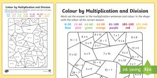 Want to know what colors look good together? Colour By Multiplication And Division To 12 X 12 Worksheet Worksheet