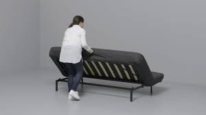Kryspol bett im schrank home, vertikal, schlafzimmer, jugenzimmer, modern design (weiß + weiß glänzend, 140 x 200 cm) 4,4 von 5 sternen 5. Ikea Nyhamn Anleitung Vom 3 Er Sofa Zum Bett Youtube