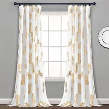 pineapple toss window curtain panels