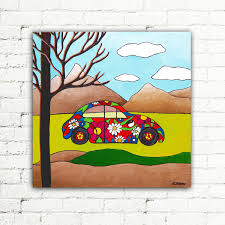 Popular Items For Vw Art On Etsy Vw Art Acrylic Painting Canvas Painting