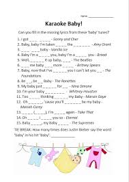 Baby Shower Games Free Printables Fill In The Missing Song Lyrics Boy Girl And Neu Free Baby Shower Games Free Printable Baby Shower Games Baby Shower Songs