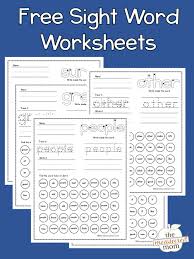 He'll build his vocabulary as he matches pictures to words. Sight Word Worksheets The Measured Mom