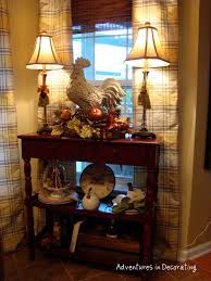 Dining Room Or Kitchen Accent Table With Buffet Lamps Rooster With Fruit Greenery Country Decor Decor French Country Kitchens