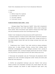 For more information and source, see on this link : Teori Organisasi Dan Tokoh Organisasi