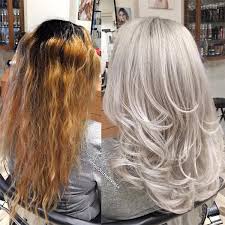 Break out the coconut oil Color Correction Frozen Blonde Behindthechair Com
