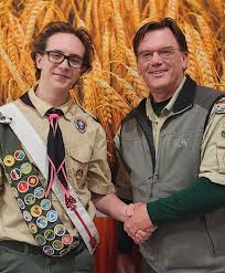 Setting posts for Jared's Eagle Service Project