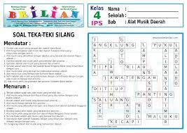Soal aksara jawa kelas 9 : Soal Teka Teki Silang Sd Kelas 4 Tentang Alat Musik Daerah Daerah Dan Kunci Jawaban Bimbel Brilian